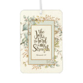 ネヘミヤ8:10主の喜びは私の力である カーエアーフレッシュナー (正面)