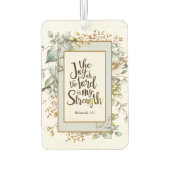 ネヘミヤ8:10主の喜びは私の力である カーエアーフレッシュナー (裏面)