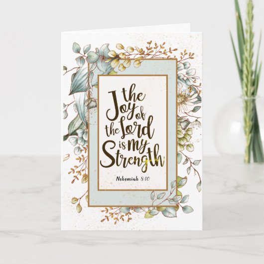 ネヘミヤ8:10主の喜びは私の力である カード (正面)