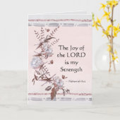 ネヘミヤ8:10主の喜びは私の力である カード (黄色い花)