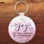 ネヘミヤ8:10主の喜びは私の力である キーホルダー (裏面)