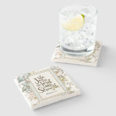 ネヘミヤ8:10主の喜びは私の力である ストーンコースター (横)