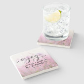 ネヘミヤ8:10主の喜びは私の力である ストーンコースター (横)