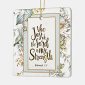 ネヘミヤ8:10主の喜びは私の力である セラミックオーナメント (左)