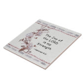 ネヘミヤ8:10主の喜びは私の力である タイル (側面)