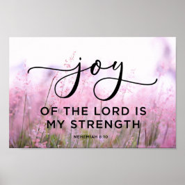 ネヘミヤ8:10主の喜びは私の力である ポスター