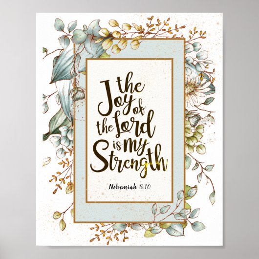 ネヘミヤ8:10主の喜びは私の力である ポスター (正面)