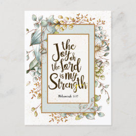 ネヘミヤ8:10主の喜びは私の力である ポストカード