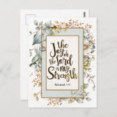 ネヘミヤ8:10主の喜びは私の力である ポストカード (正面/裏面)