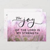 ネヘミヤ8:10主の喜びは私の力である ポストカード (正面/裏面)