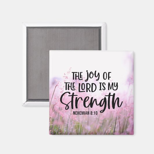 ネヘミヤ8:10主の喜びは私の力である マグネット (正面/裏面)