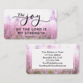 ネヘミヤ8:10主の喜びは私の力である 名刺 (正面/裏面)