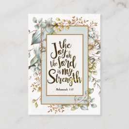 ネヘミヤ8:10主の喜びは私の力である 名刺