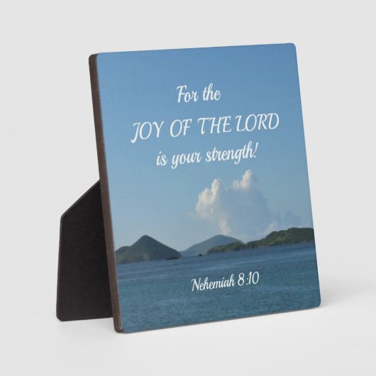 ネヘミヤ8:10主の喜びは、あなたのものだ フォトプラーク (正面)
