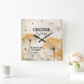 ネヘミヤ8:10主の喜び聖書ダンデロン スクエア壁時計 (ホーム)