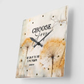 ネヘミヤ8:10主の喜び聖書ダンデロン スクエア壁時計 (傾斜)