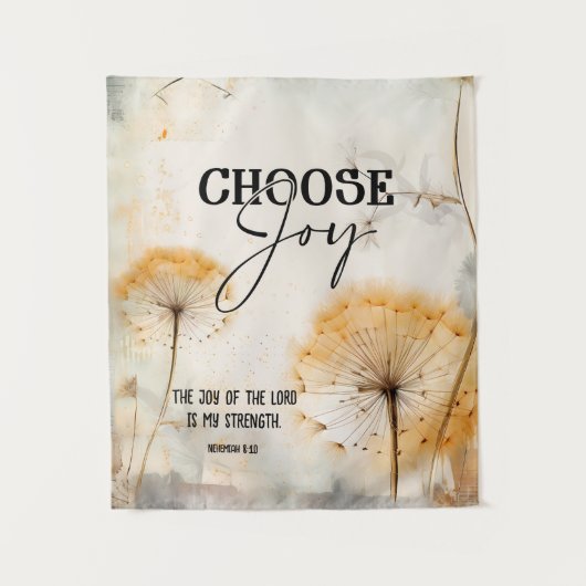 ネヘミヤ8:10主の喜び聖書ダンデロン タペストリー (正面)