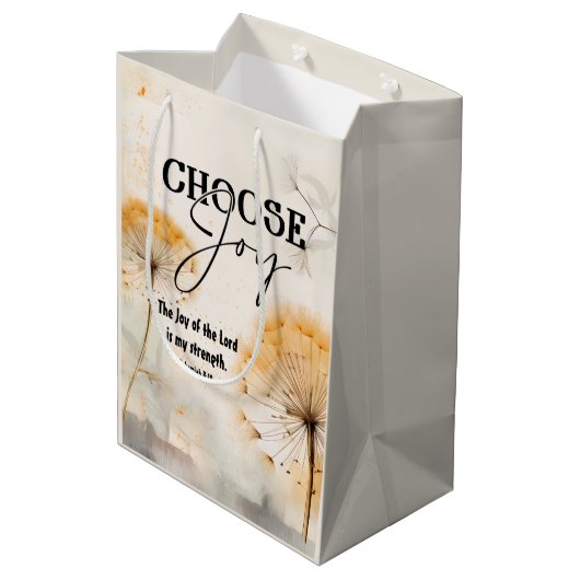 ネヘミヤ8:10主の喜び聖書ダンデロン ミディアムペーパーバッグ (裏面アングル)