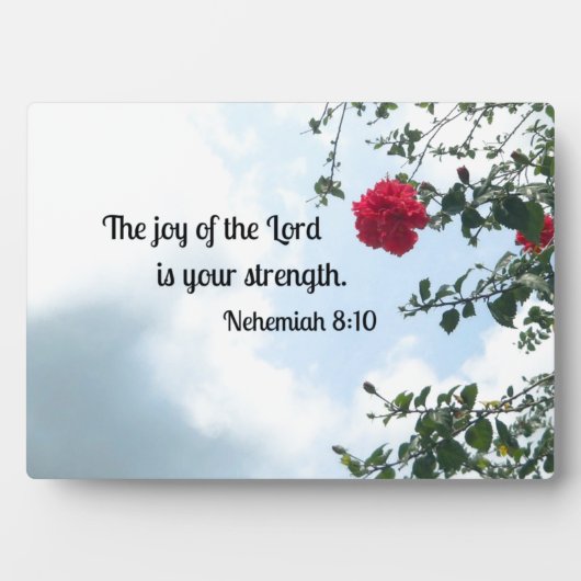 ネヘミヤ8:10主の喜び… フォトプラーク (正面)