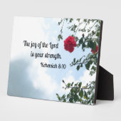 ネヘミヤ8:10主の喜び… フォトプラーク (側面)