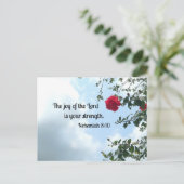 ネヘミヤ8:10主の喜び… ポストカード (スタンド正面)