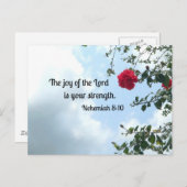 ネヘミヤ8:10主の喜び… ポストカード (正面/裏面)