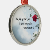 ネヘミヤ8:10主の喜び… メタルオーナメント (右)