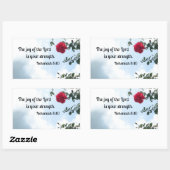 ネヘミヤ8:10主の喜び… 長方形シール (シート)