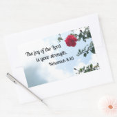 ネヘミヤ8:10主の喜び… 長方形シール (封筒)