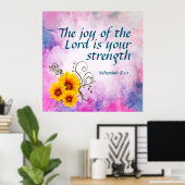 ネヘミヤ8:10 ポスター (ホームオフィス)