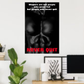 ネベやめ感動的ボディビルフィットネス ポスター (ホームオフィス)