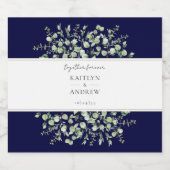 ネベイブルーユーカリプトゥスフォーエバー結婚ズ スパークリングワインラベル (シングルラベル)