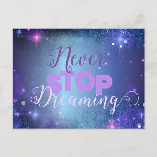 ネベストップル夢引用文モットーやる気を起こさせる ポストカード (正面)