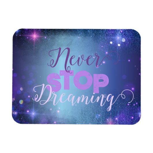 ネベストップル夢引用文モットーやる気を起こさせる マグネット (横)