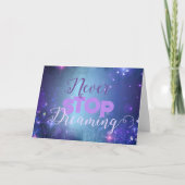 ネベストップル夢引用文モットー感動的 カード (正面)