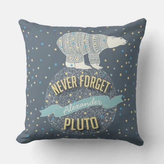 ネベパーソナライズされたル忘れプルト極熊 クッション (正面)