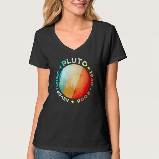 ネベ忘れルプートおもしろいレトロ惑星宇宙Sce Tシャツ (正面)