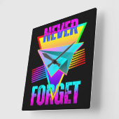 ネベ忘れ紙飛行機 スクエア壁時計 (傾斜)