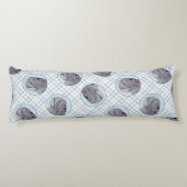 ネポリタン絵を描マスチフのグレーオリジナルドッグアート ボディピロー (裏面)