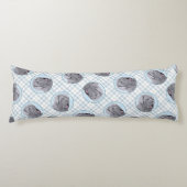 ネポリタン絵を描マスチフのグレーオリジナルドッグアート ボディピロー (正面)