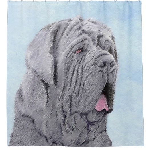 ネポリタン絵画マスチフの – Dog Art シャワーカーテン (正面)