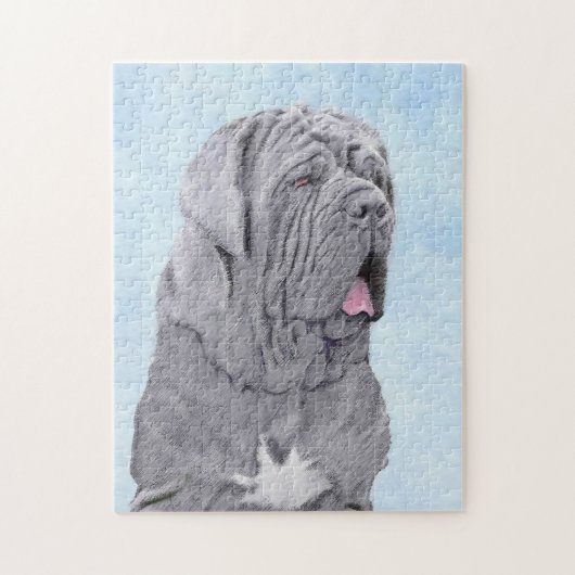 ネポリタン絵画マスチフの – Dog Art ジグソーパズル (縦)
