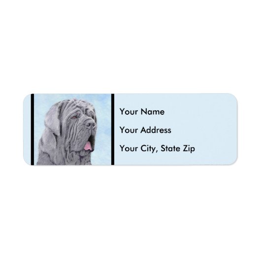 ネポリタン絵画マスチフの – Dog Art ラベル (正面)