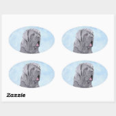 ネポリタン絵画マスチフの – Dog Art 楕円形シール (シート)