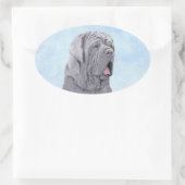 ネポリタン絵画マスチフの – Dog Art 楕円形シール (バッグ)
