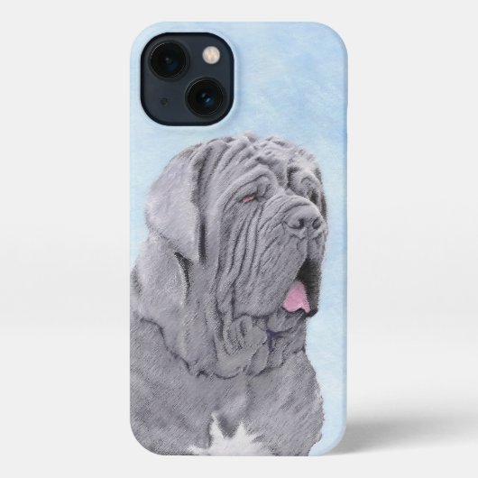 ネポリタン絵画マスチフの – Dog Art iPhoneケース (裏面)