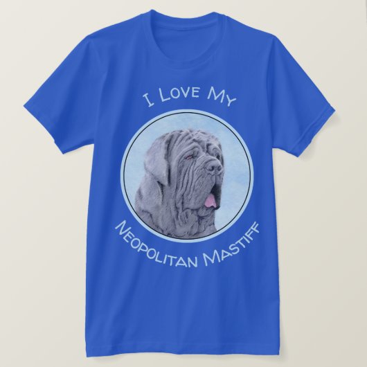 ネポリタン絵画マスチフの – Dog Art Tシャツ (デザイン正面)