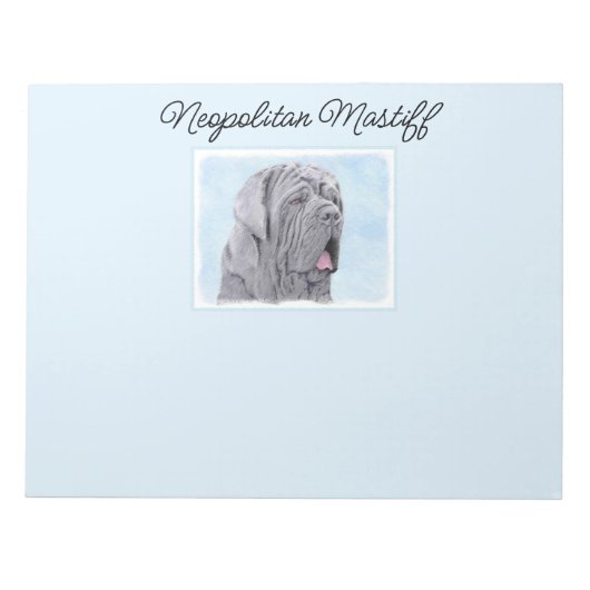 ネポリタン絵画マスチフの – Neopolitan Dog Art Not ノートパッド (正面)