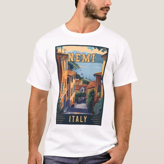 ネミのチャームをイタリアで発見 – Vintage Travel Tシャツ (正面)