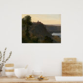 ネミ湖のビュー – Jules Coignetファインアート ポスター (キッチン)